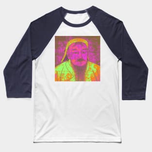 Genghis Khan Portrait Baseball T-Shirt